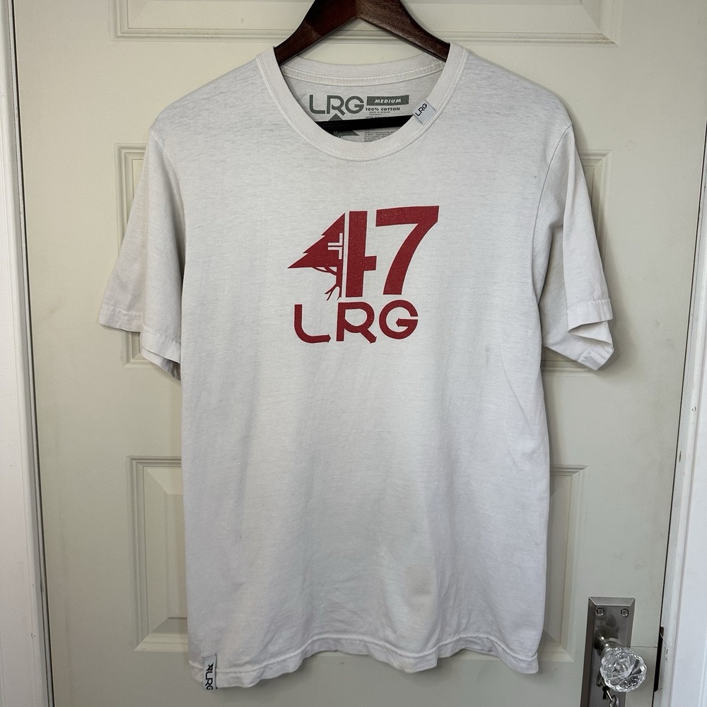 LRG Clothing Lifted Research Group Skateboarding T Shirt 47 Mens Size M White